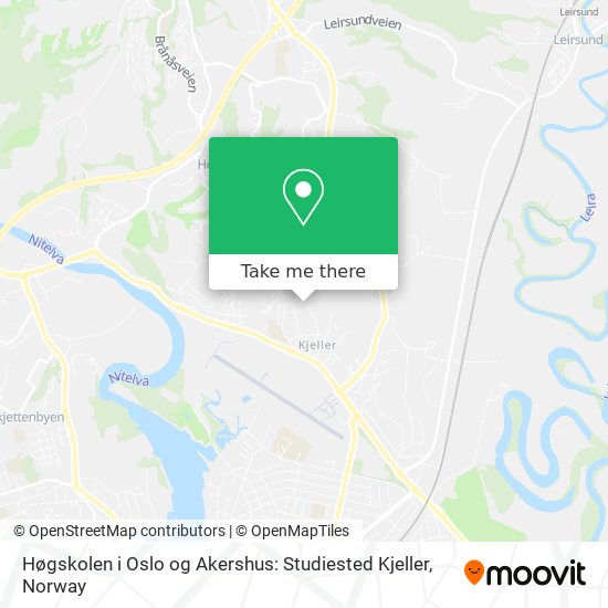 Høgskolen i Oslo og Akershus: Studiested Kjeller map