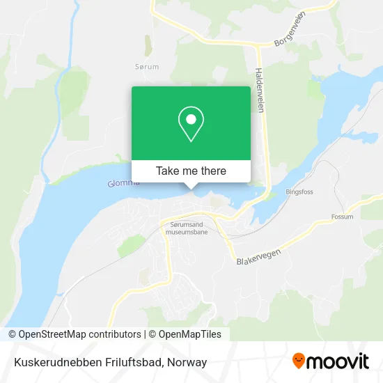 Kuskerudnebben Friluftsbad map