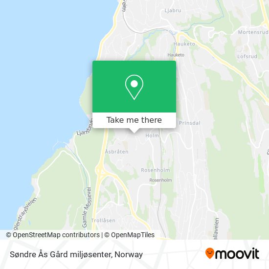 Søndre Ås Gård miljøsenter map