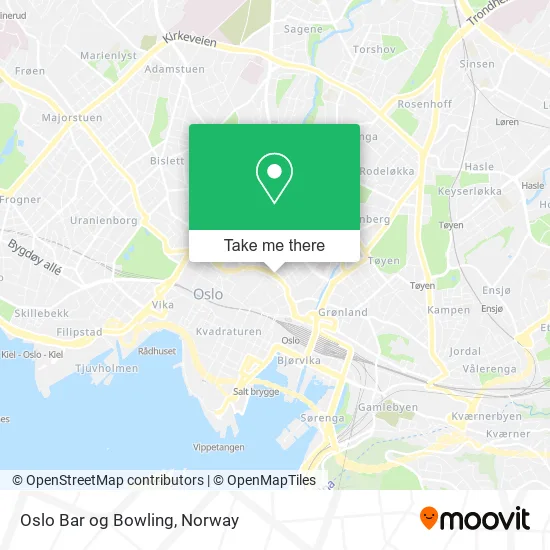 Oslo Bar og Bowling map