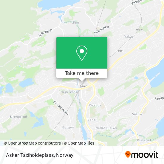 Asker Taxiholdeplass map