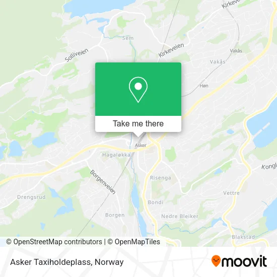 Asker Taxiholdeplass map