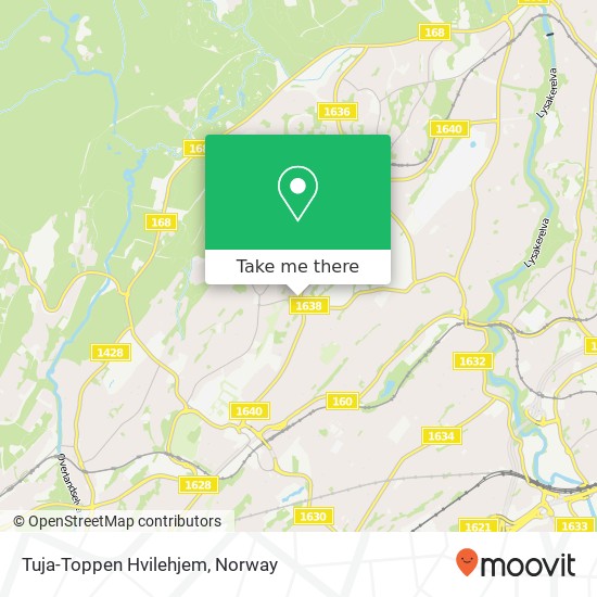 Tuja-Toppen Hvilehjem map