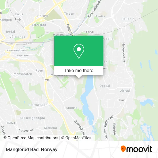 Manglerud Bad map
