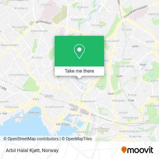 Arbil Halal Kjøtt map