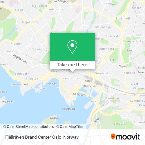 Fjällräven Brand Center Oslo map