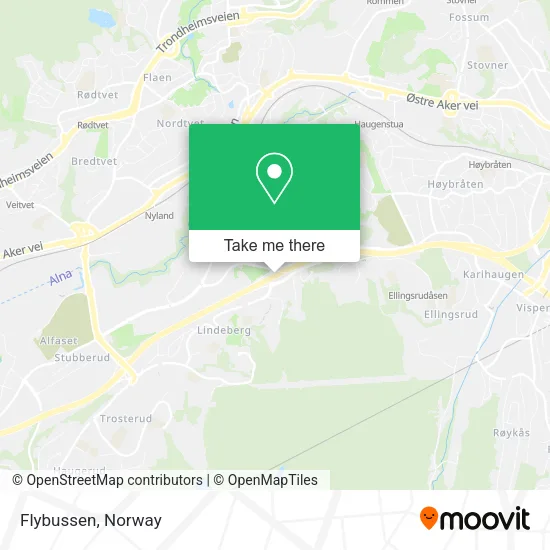Flybussen map