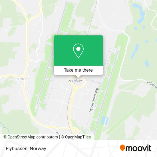 Flybussen map