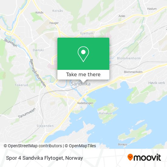 Spor 4 Sandvika Flytoget map