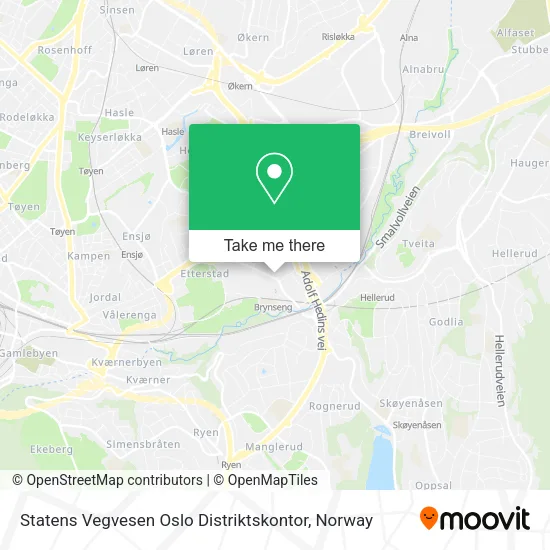 Statens Vegvesen Oslo Distriktskontor map