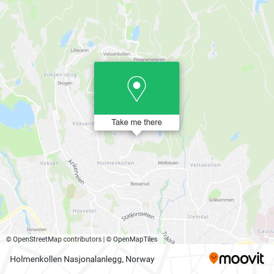 Holmenkollen Nasjonalanlegg map