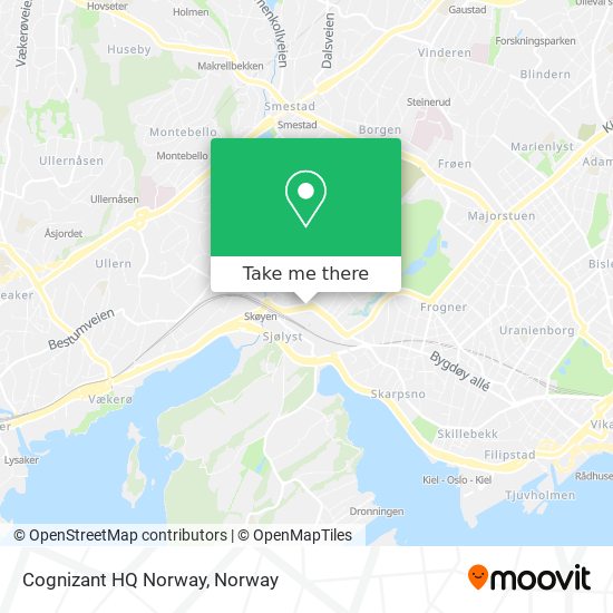 Cognizant HQ Norway map