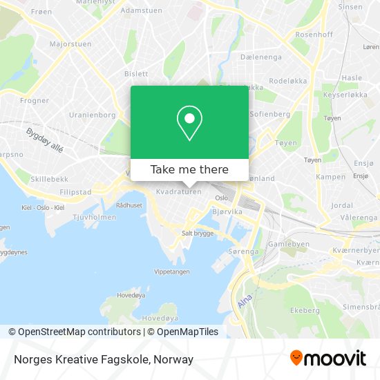 Norges Kreative Fagskole map