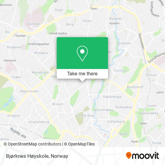 Bjørknes Høyskole map