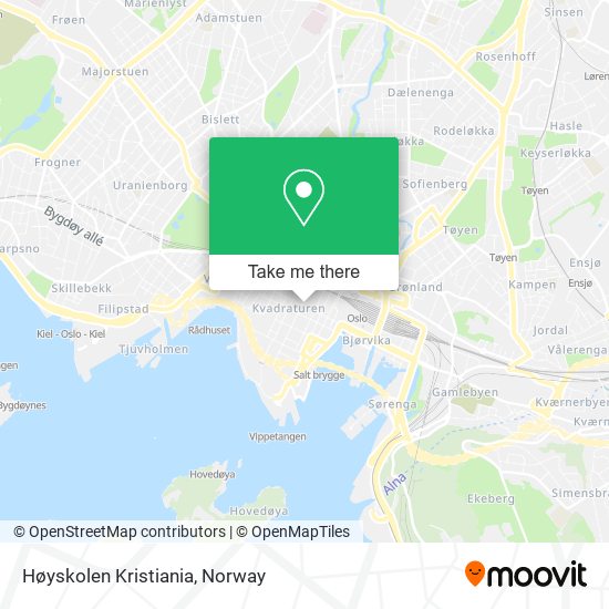 Høyskolen Kristiania map