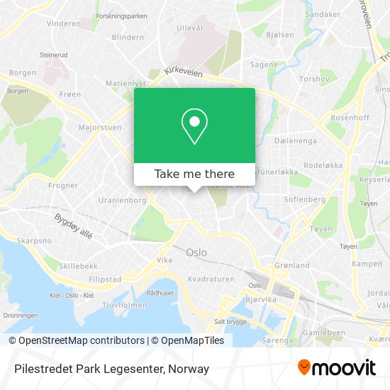 Pilestredet Park Legesenter map