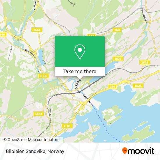 Bilpleien Sandvika map