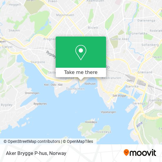 Aker Brygge P-hus map