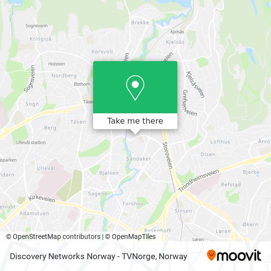 Discovery Networks Norway - TVNorge map