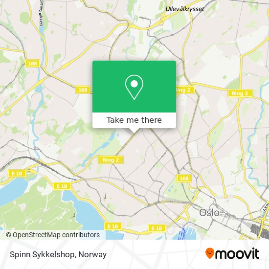 Spinn Sykkelshop map