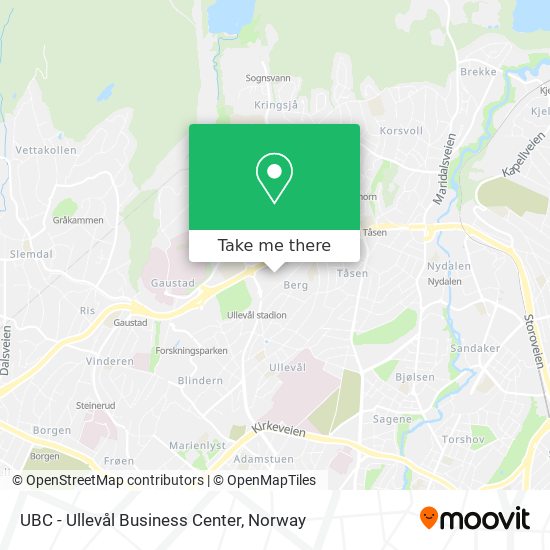 UBC - Ullevål Business Center map