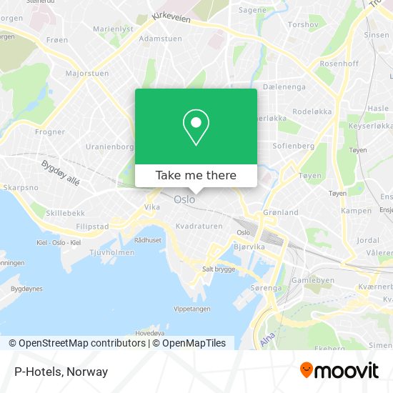 P-Hotels map