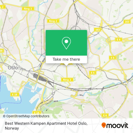 Best Western Kampen Apartment Hotel Oslo map