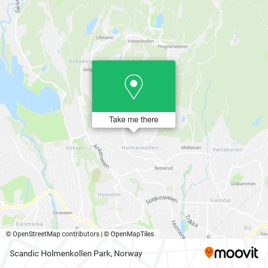 Scandic Holmenkollen Park map