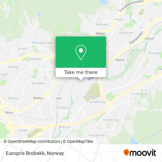 Europris Brobekk map
