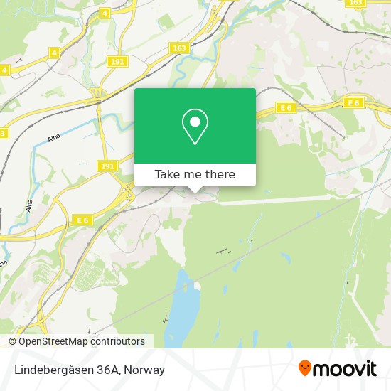 Lindebergåsen 36A map