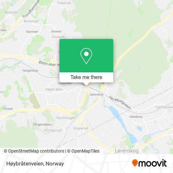 Høybråtenveien map