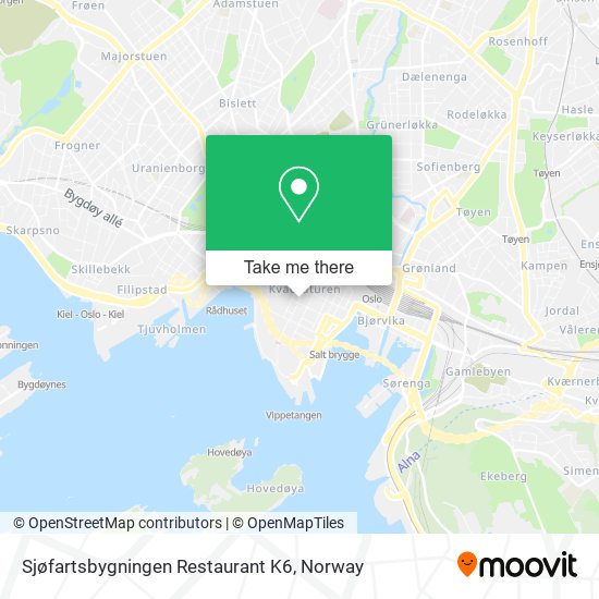 Sjøfartsbygningen Restaurant K6 map