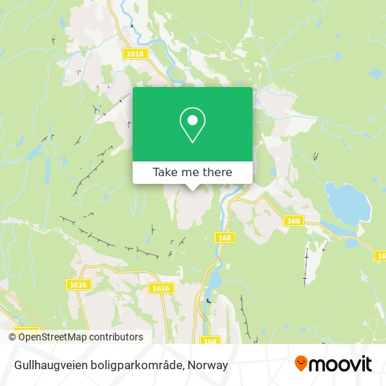 Gullhaugveien boligparkområde map