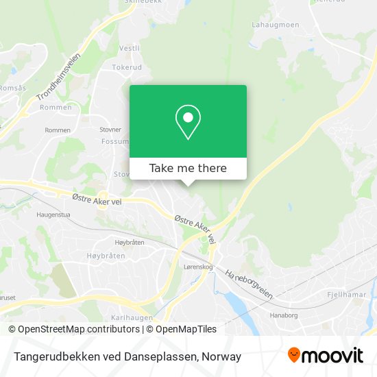 Tangerudbekken ved Danseplassen map