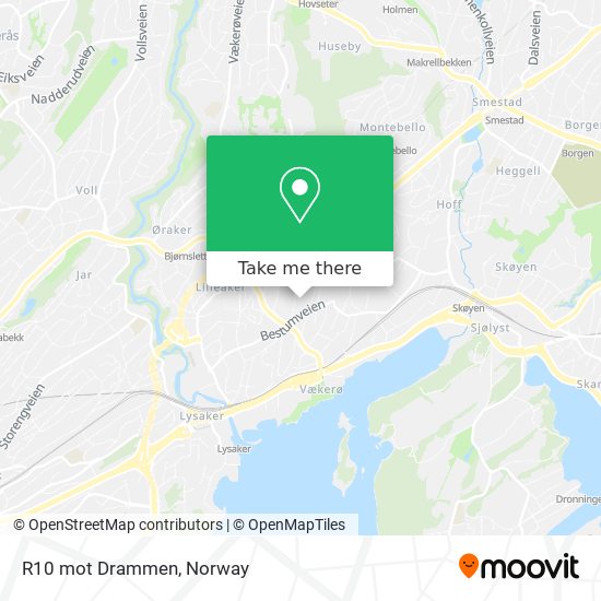 R10 mot Drammen map