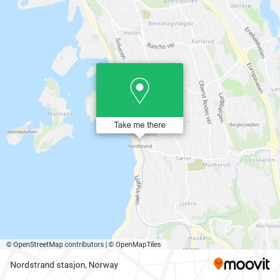 Nordstrand stasjon map