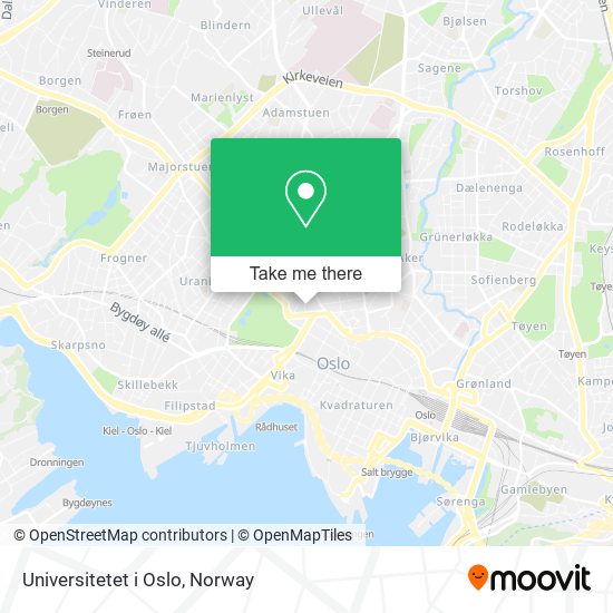 Universitetet i Oslo map