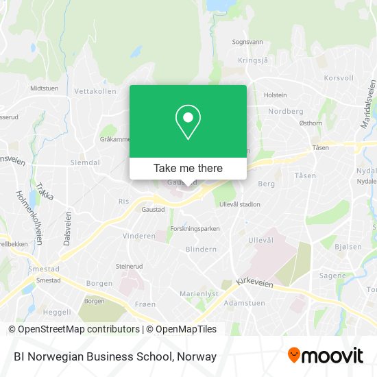 BI Norwegian Business School map