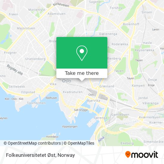 Folkeuniversitetet Øst map