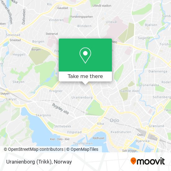 Uranienborg (Trikk) map