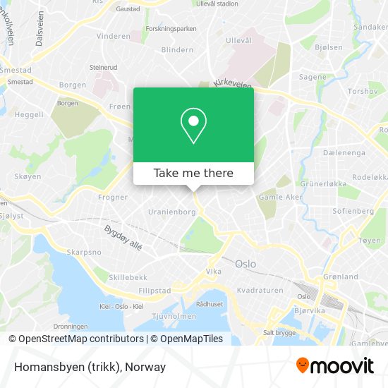 Homansbyen (trikk) map