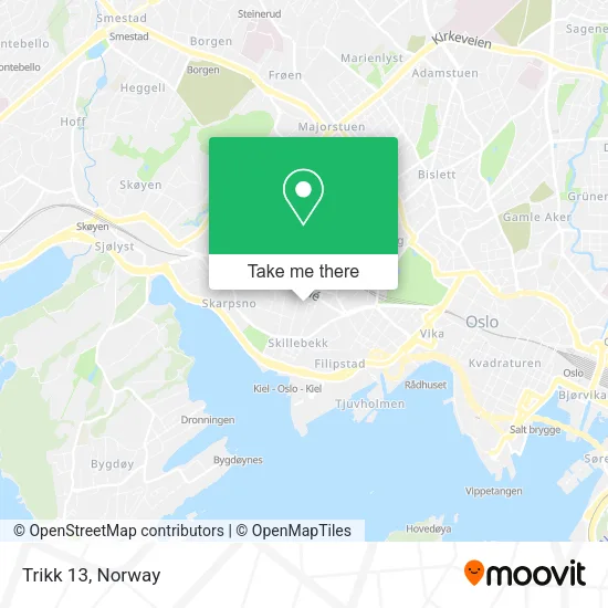 Trikk 13 map