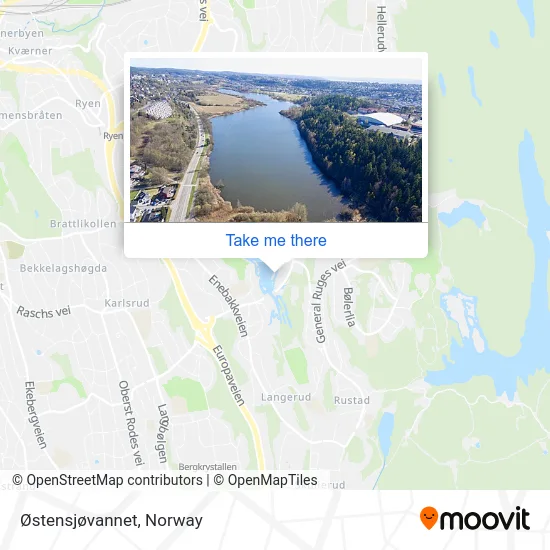 Østensjøvannet map