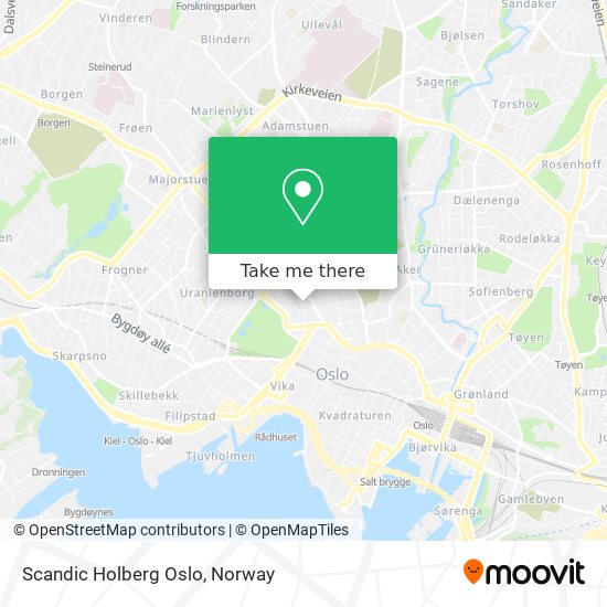 Scandic Holberg Oslo map