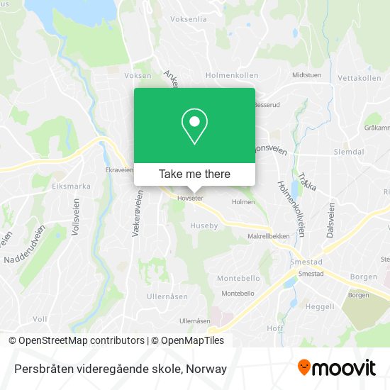 Persbråten videregående skole map