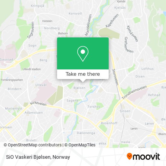 SiO Vaskeri Bjølsen map