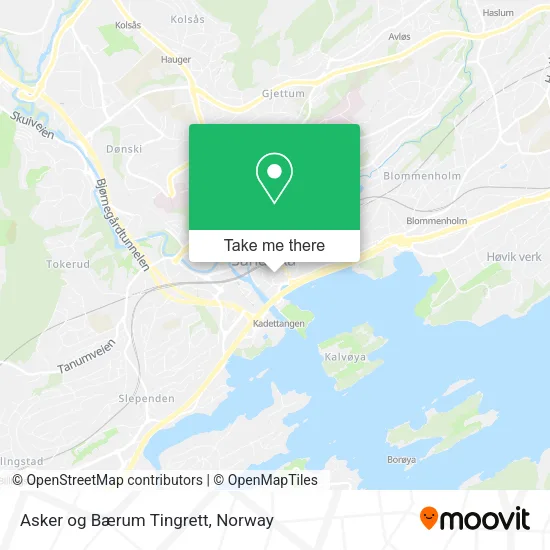 Asker og Bærum Tingrett map