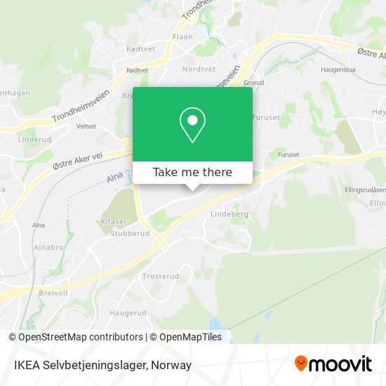 IKEA Selvbetjeningslager map