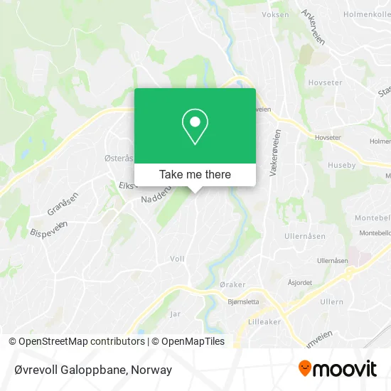 Øvrevoll Galoppbane map