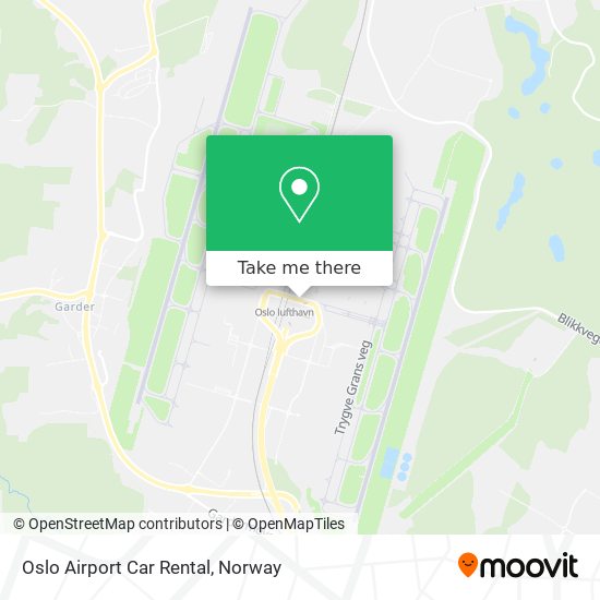 Oslo Airport Car Rental map